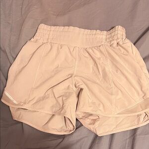 Strawberry milk lululemon size 4, 4 inch inseam hotty hot shorts